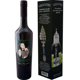 Absinthe Versinthe édition 20 ans 70cl Bouteille et étui cadeau et sa cuillère