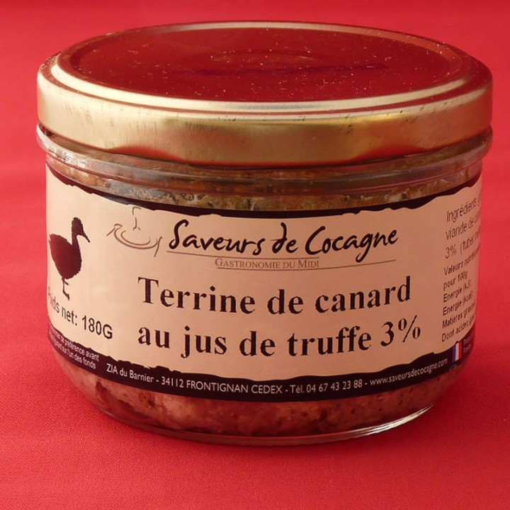 Terrine de canard au jus de truffe 3% - 180g
