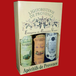 Coffret P'tit Bleu, Fleur de figue et liqueur de d'angélique 3x10cl