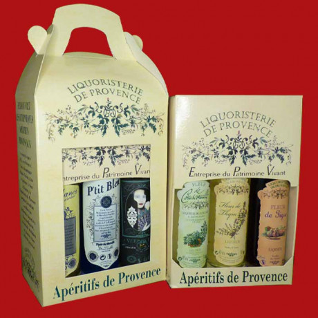 Coffret dégustation 2 anis un pastis et 3 liqueurs provençales