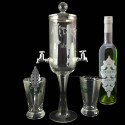 Service Petite fontaine à absinthe 2 robinets Bouteille La Verte 50cl