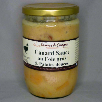 Canard sauce royale au foie gras et patates douces 600g