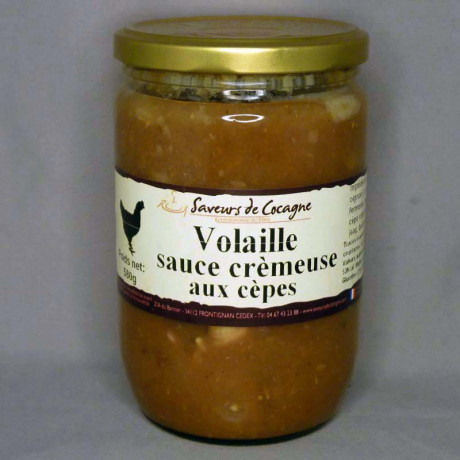 Volaille sauce crémeuse aux cèpes 600g