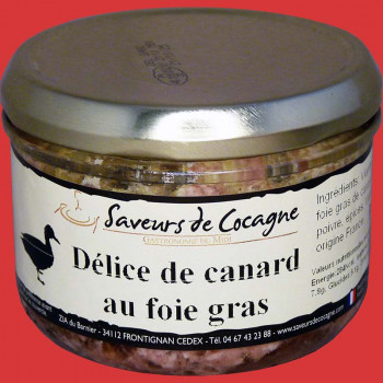 Délice de canard  au foie gras de canard 180g