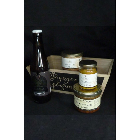 Coffret voyage gourmand Hydromel Aesir, terrines et produit à toaster