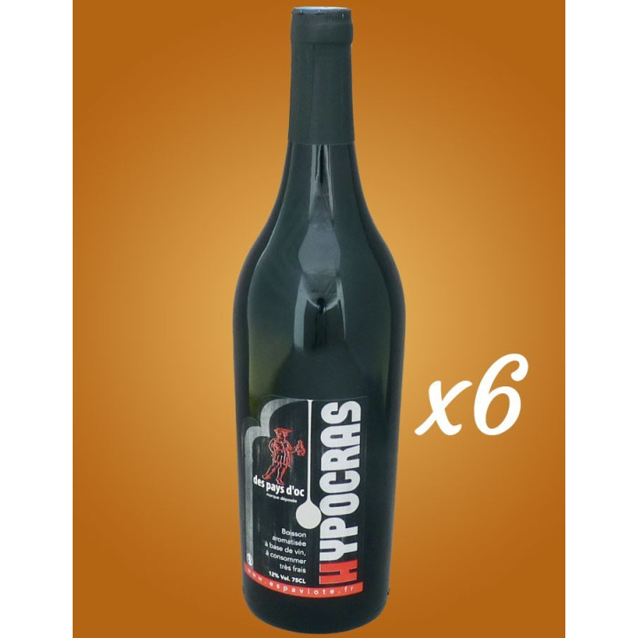 Lot de 6 hypocras rouge