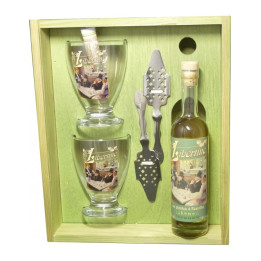 Coffret bois Libertine Intense verres et cuillères