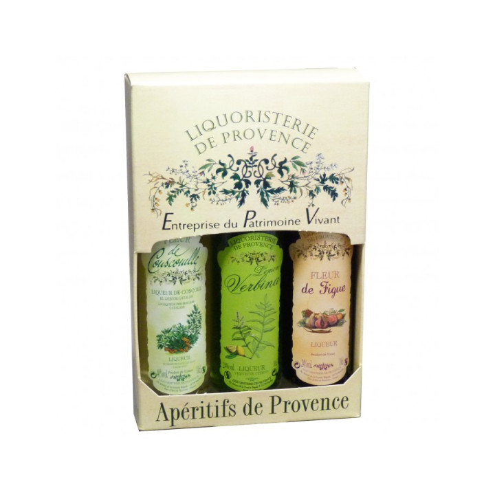 Coffret Senteurs de Provence : 3 liqueurs 10cl