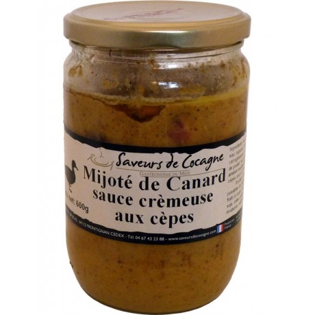 Mijoté de Canard sauce crémeuse aux cèpes 600g