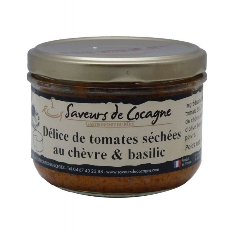 Délice de tomates séchées au chèvre et basilic 180g Délice de tomates séchées au chèvre et basilic 180g