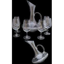Service à vin carafe bouquet avec anse