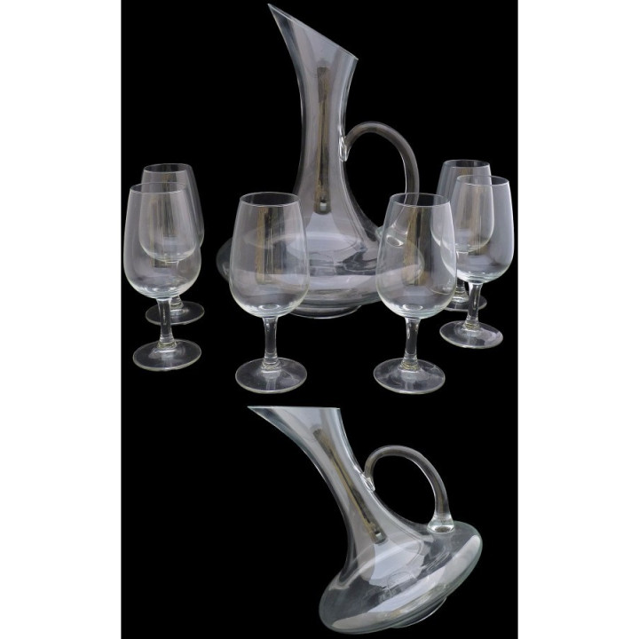 Service à vin carafe bouquet avec anse