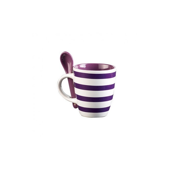 Lot de 2 mugs en céramique avec cuillères