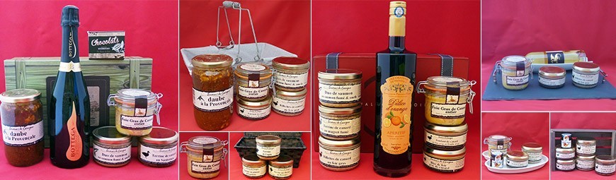 Paniers garnis gastronomiques, coffrets et objets cadeaux, paniers gourmands produits du terroir